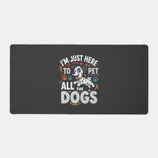 Funny Dogs Pet Lover Vector Desk Mat (Front)