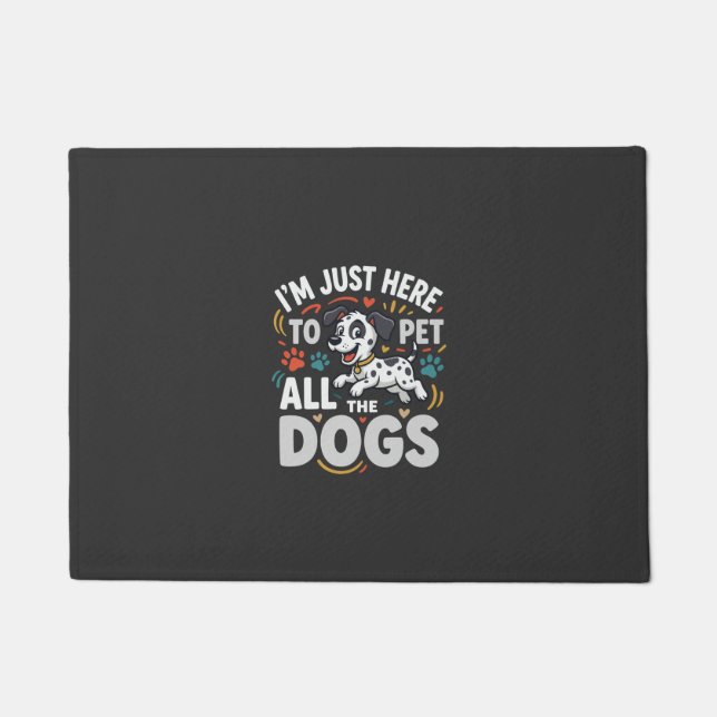 Funny Dogs Pet Lover Vector Doormat (Front)