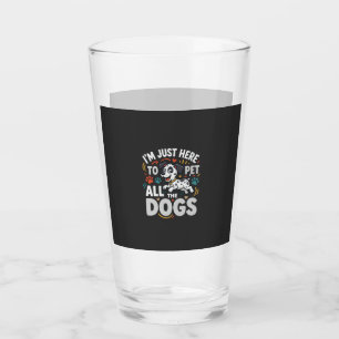 Funny Dogs Pet Lover Vector Glass