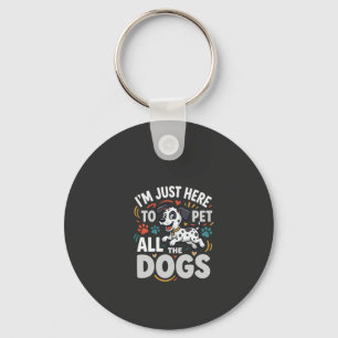 Funny Dogs Pet Lover Vector Key Ring