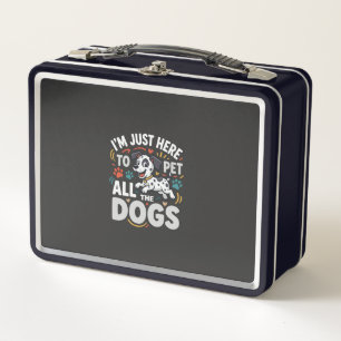 Funny Dogs Pet Lover Vector Metal Lunch Box