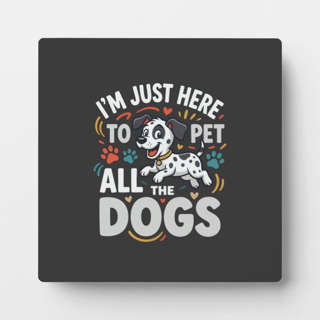 Funny Dogs Pet Lover Vector Plaque (Front)