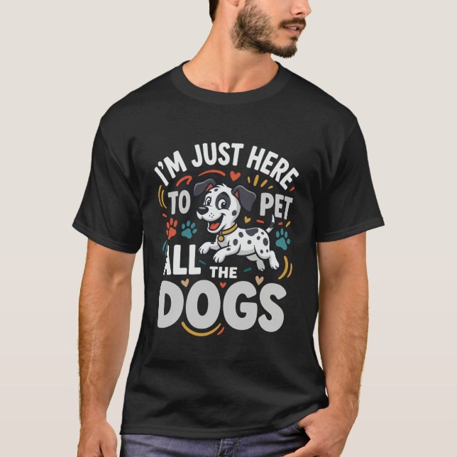 Funny Dogs Pet Lover Vector T-Shirt (Front)