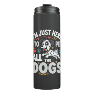 Funny Dogs Pet Lover Vector Thermal Tumbler