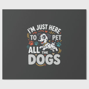 Funny Dogs Pet Lover Vector Wrapping Paper