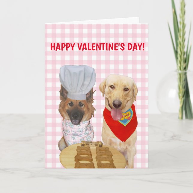 Funny Dogs Valentine for Sweetie Card (Front)