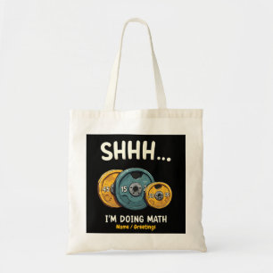  Funny Doing Math Weight Lifting Workout Training  Tote Bag