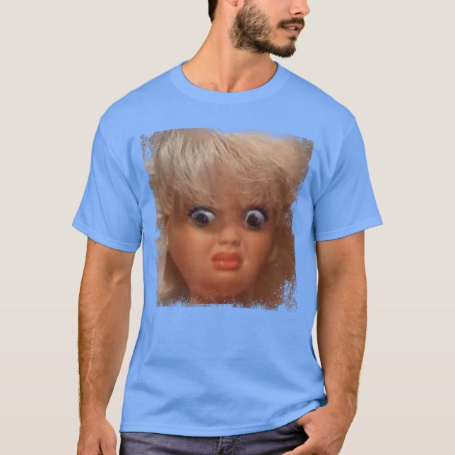 Funny Doll Face Meme T-Shirt (Front)