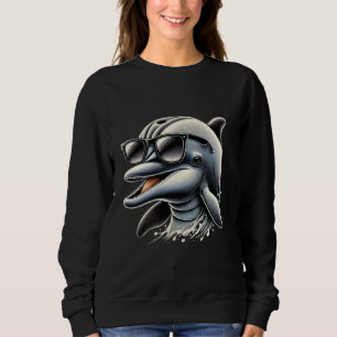 Funny Dolphin Lover Graphic Beach Vacation Retro S Sweatshirt