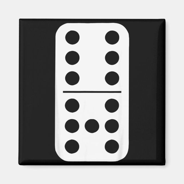 Funny Domino Meme Six Seven Play Strategy Number H Magnet (Front)