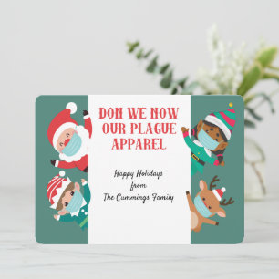 Funny Don We Now Our Plague Apparel Christmas Holiday Card