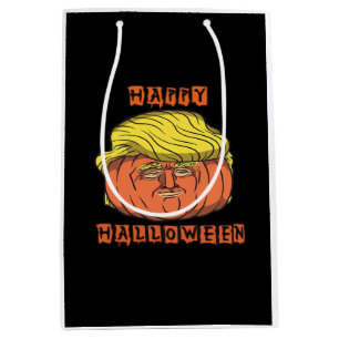Funny Donald Pumpkin Halloween Medium Gift Bag