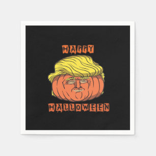 Funny Donald Pumpkin Halloween Napkin