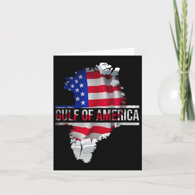 Funny Donald Trump American Flag Canada Greenland  Card (Front)