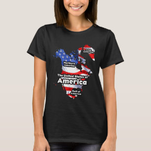Funny Donald Trump American Flag Canada Greenland  T-Shirt