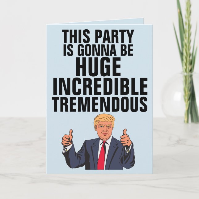 Funny Donald Trump Birthday Cards, BIG LEAGUE Card (Front)