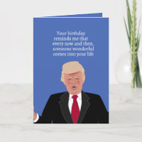 Funny Donald Trump Caricature Happy Birthday