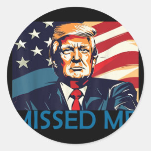 Funny Donald Trump Classic Round Sticker