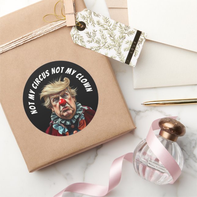 Funny Donald Trump Clown  Classic Round Sticker (Gifting)