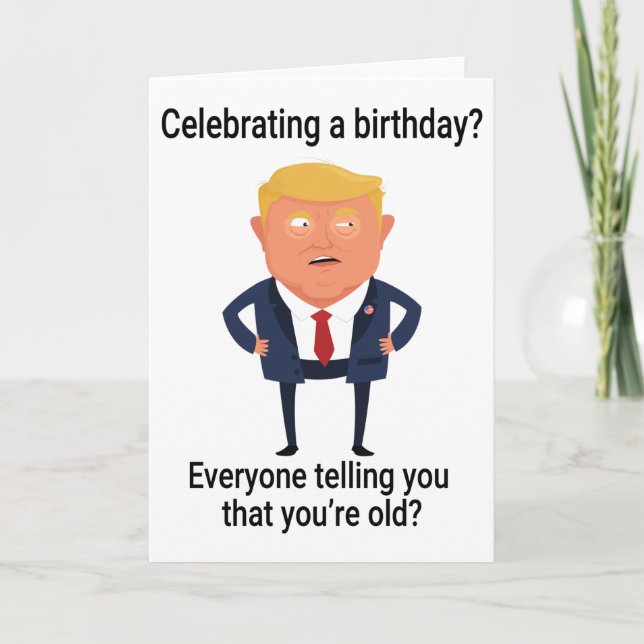 Funny Donald Trump Fake News Birthday Card (Front)
