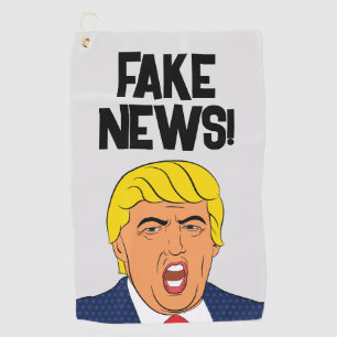 FUNNY DONALD TRUMP FAKE NEWS! GOLF TOWEL 