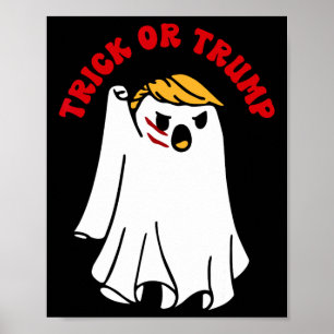 Funny Donald Trump Ghost Fight Fist Trick Or Trump Poster