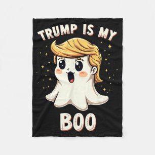 Funny Donald Trump Ghost Halloween Party Spooky Fleece Blanket