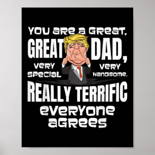 Funny Donald Trump Gifts For Dad Christmas Fathers Poster