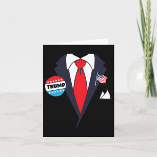 Funny Donald Trump Halloween Costume - Cartoon Tee Card