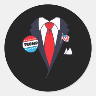 Funny Donald Trump Halloween Costume - Cartoon Tee Classic Round Sticker