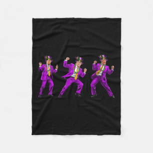 Funny Donald Trump Make Mardi Gras Great Again Fle Fleece Blanket