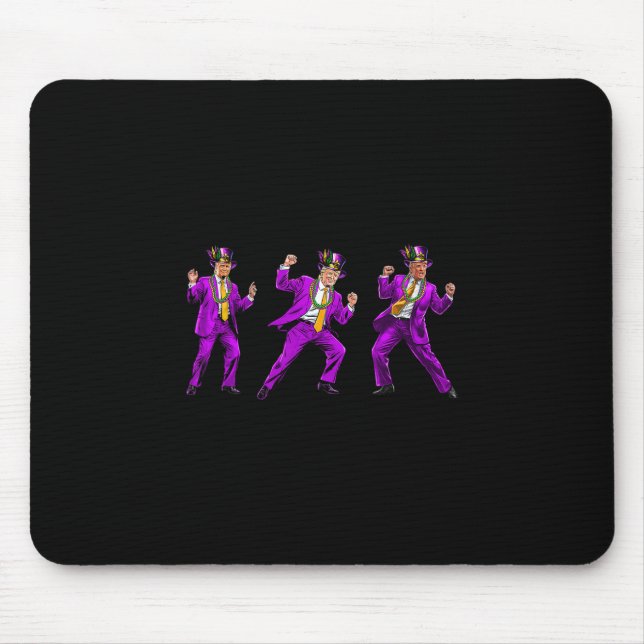 Funny Donald Trump Make Mardi Gras Great Again Fle Mouse Pad (Front)