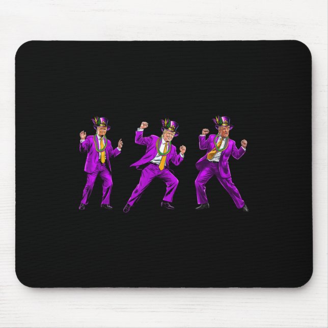 Funny Donald Trump Make Mardi Gras Great Again Fle Mouse Pad (Front)