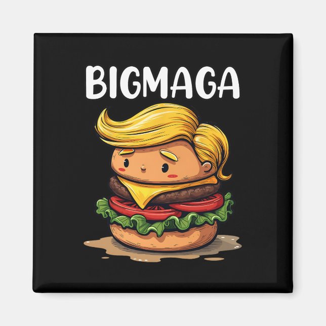 Funny Donald Trump Making French Fries Hamburger B Magnet (Front)