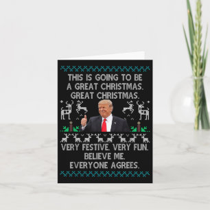 Funny Donald Trump Merry Christmas Xmas Pyjamas Card