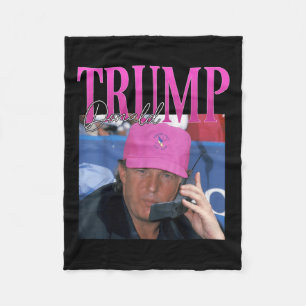 Funny Donald Trump Miss Me Yet Y2k Vintage 90s Fleece Blanket