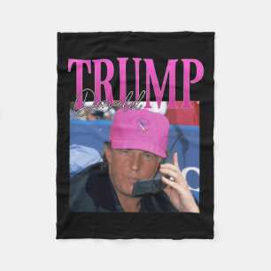 Funny Donald Trump Miss Me Yet Y2k Vintage 90s Tru Fleece Blanket