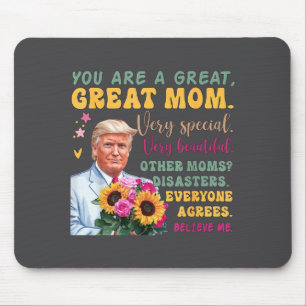 Funny Donald Trump Mothers Day Hold Flower Funny Q Mouse Pad
