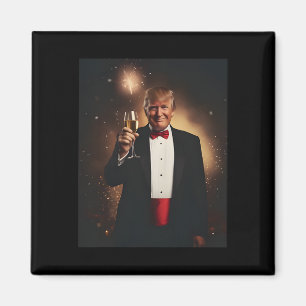 Funny Donald Trump Nye 2025 Party Make New Year Gr Magnet