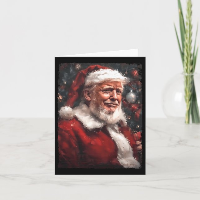 Funny Donald Trump Santa Claus Christmas Daddy's H Card (Front)