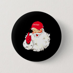 Funny Donald Trump Santa Claus Christmas Holiday 6 Cm Round Badge