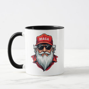 Funny Donald Trump Santa Claus MAGA Christmas Mug