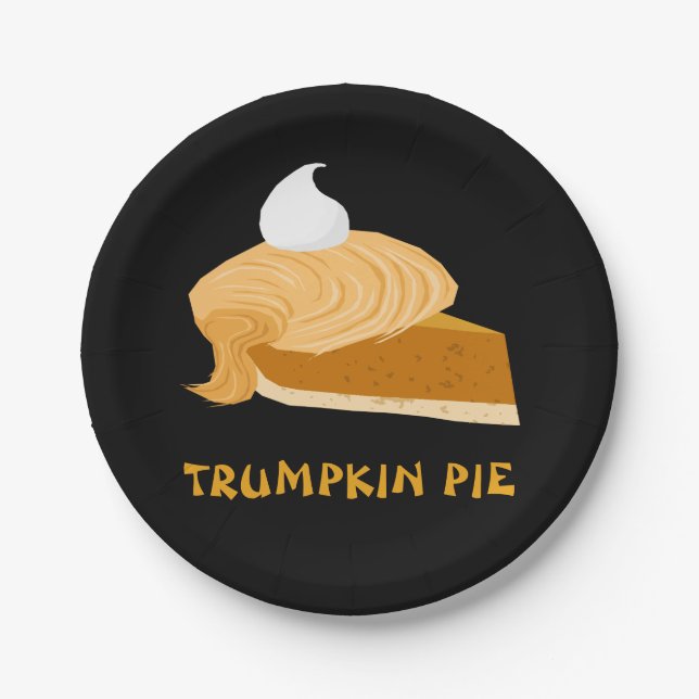 Funny Donald Trump Trumpkin Pie Paper Plate (Front)