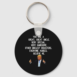 Funny Donald Trump Uncle Gag Gift Conservative Unc Key Ring