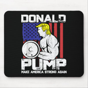 Funny Donald Trump Weight Lifting Workout Gym Mouse Pad