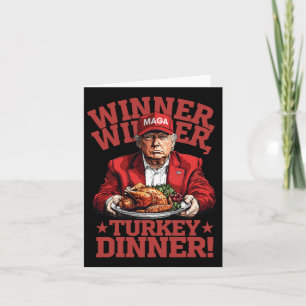 Funny Donald Trump Winner Winner Turkey Dinner Tha Card