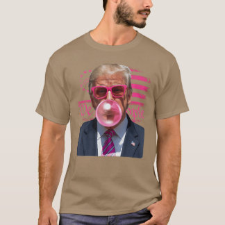 Funny Donaldrump Bubble Gum Pink 4th of July Ameri T-Shirt