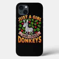 Funny Donkey Animal Lover Just A Girl Who Loves Do