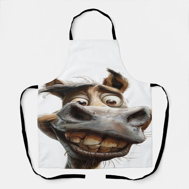 funny donkey art design apron (Front)