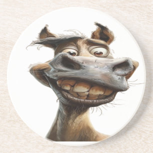 Funny donkey art design coaster